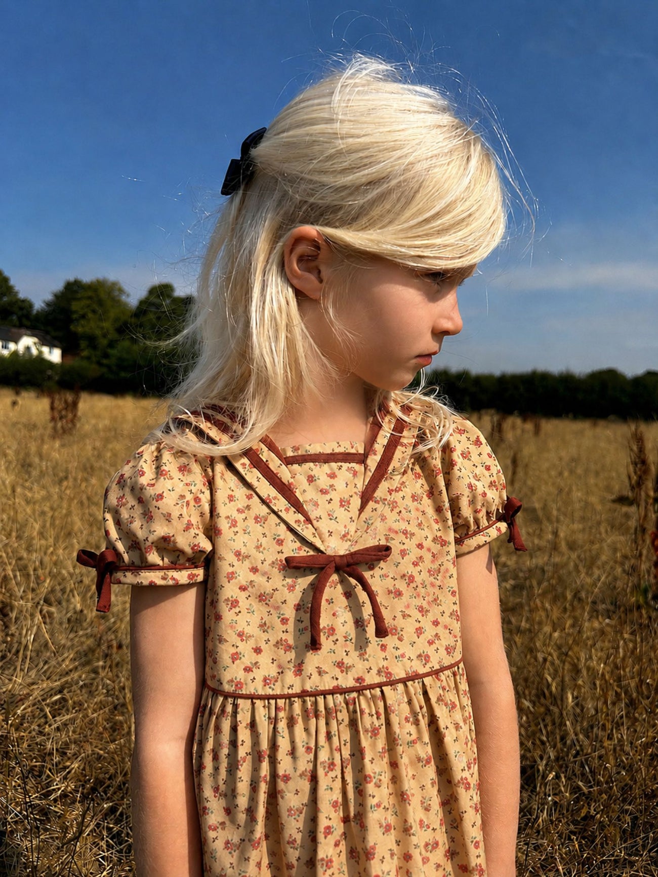 Caramel Floral Mirabel Girl Dress
