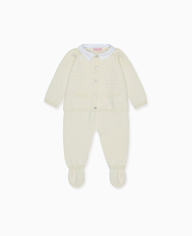 Ivory Marlo Cotton Baby Knitted Set