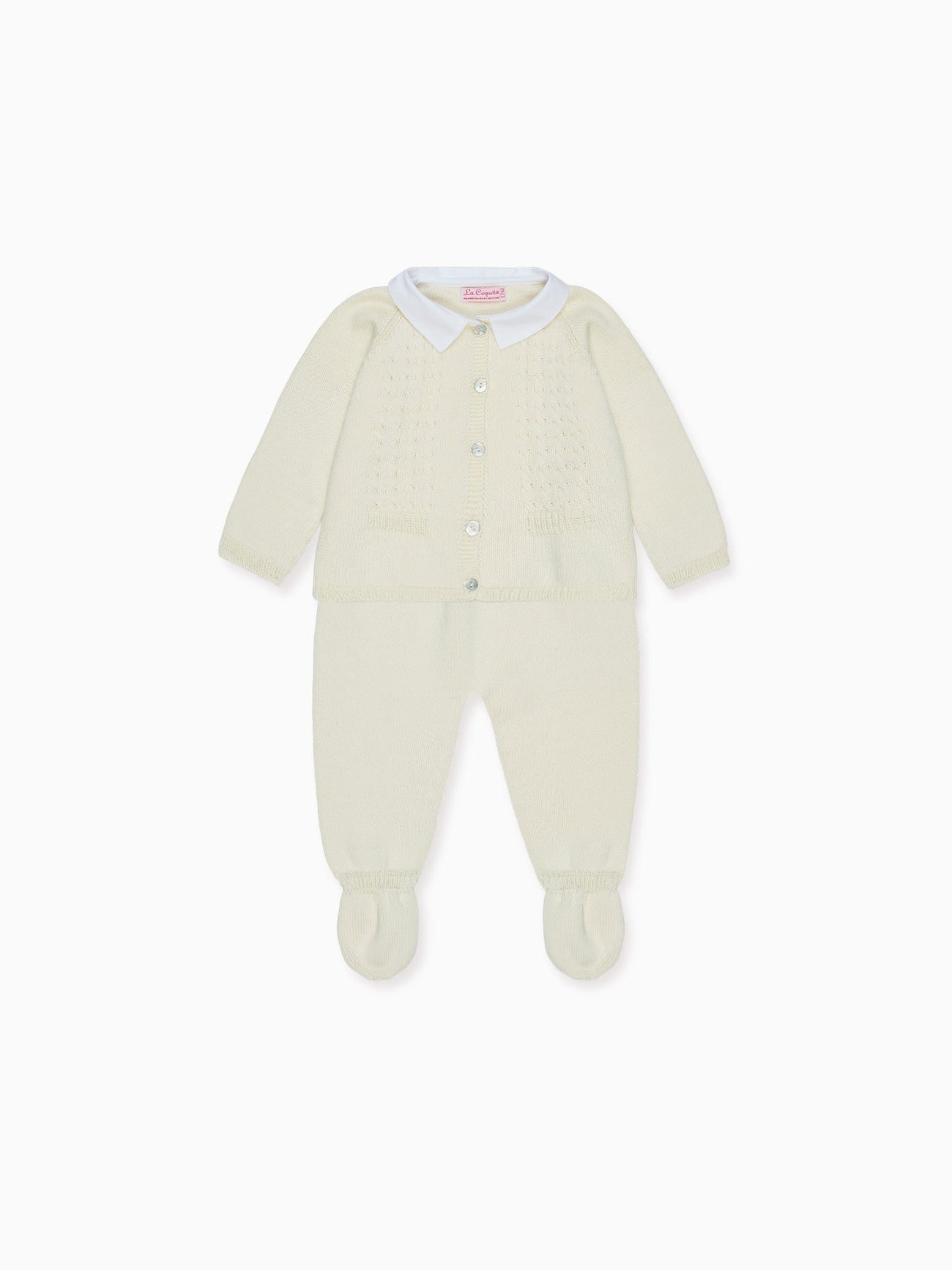 Ivory Marlo Cotton Baby Knitted Set