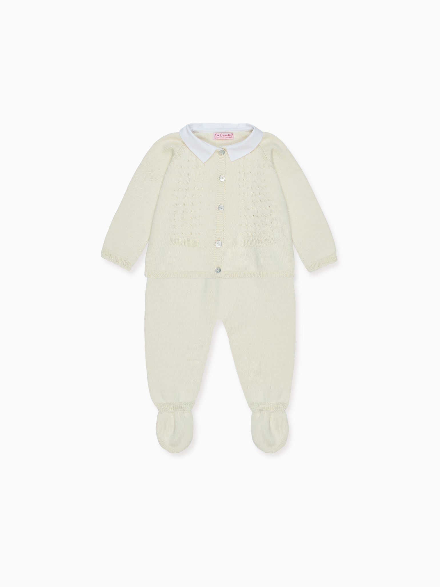 Ivory Marlo Cotton Baby Knitted Set