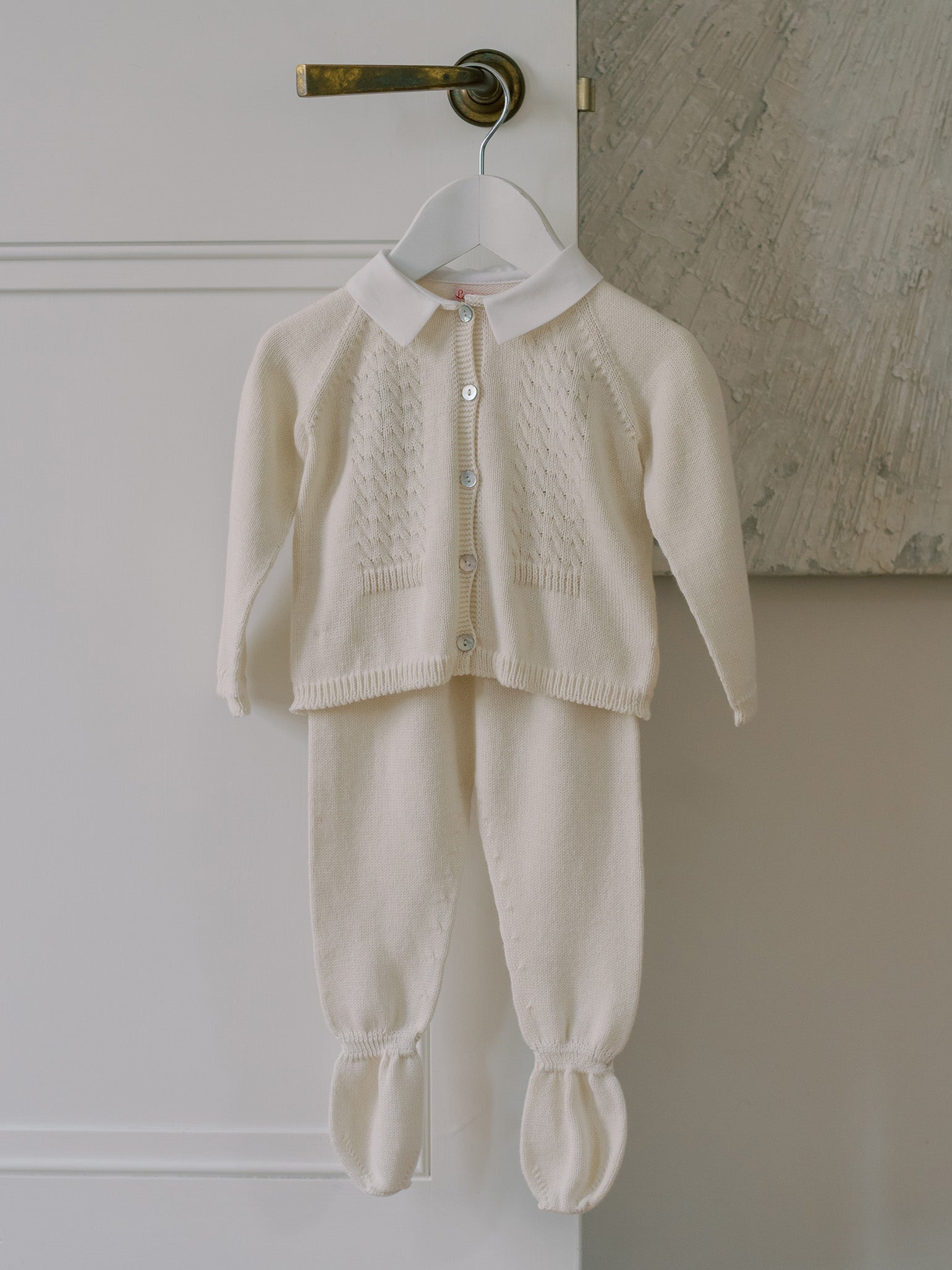 Ivory Marlo Cotton Baby Knitted Set