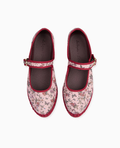 Flabelus x La Coqueta Woman Pink Floral Mary Jane Shoes