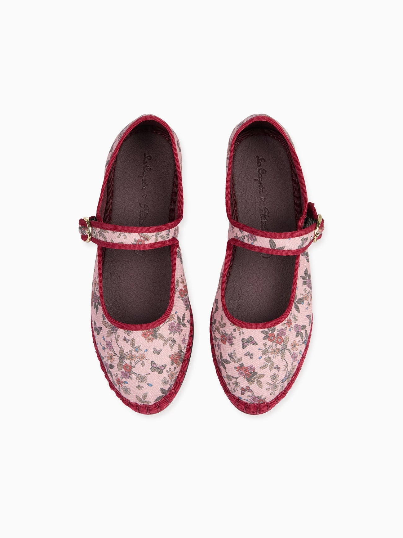 Flabelus x La Coqueta Woman Pink Floral Mary Jane Shoes