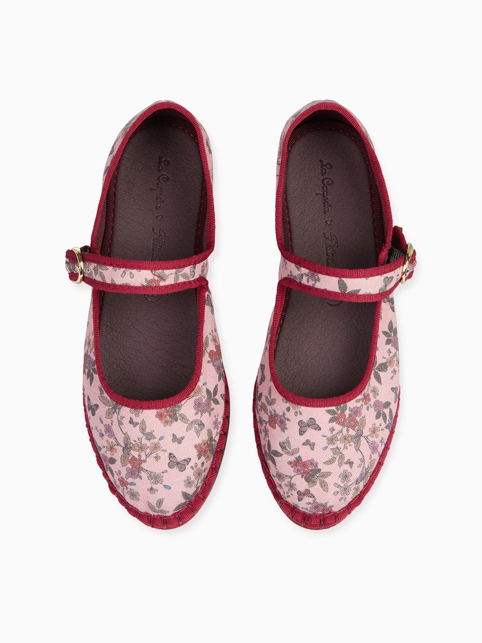 Flabelus x La Coqueta Woman Pink Floral Mary Jane Shoes