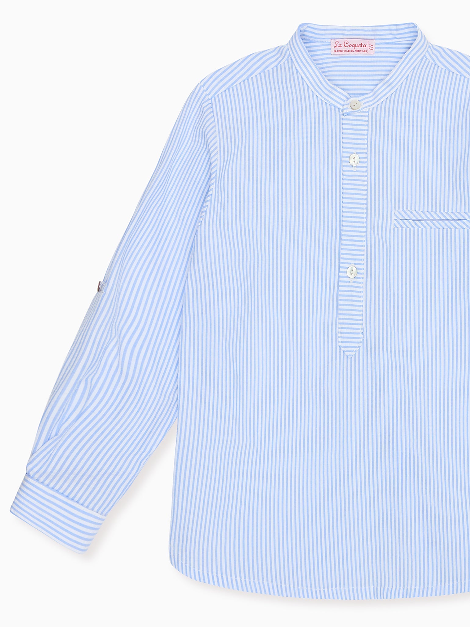 Blue Stripe Mateo Long Sleeve Boy Shirt