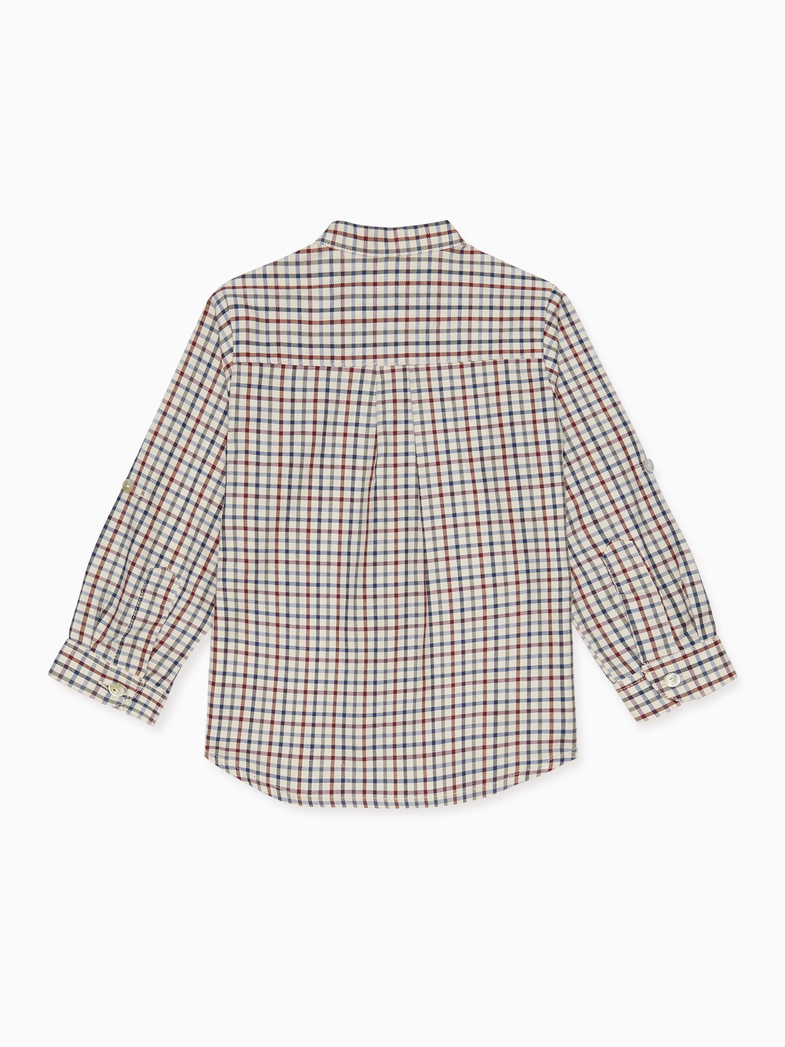 Burgundy Check Mateo Long Sleeve Boy Shirt