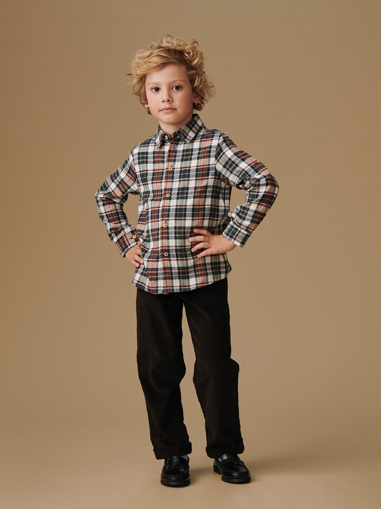 Chocolate Brown Benito Corduroy Boy Trousers