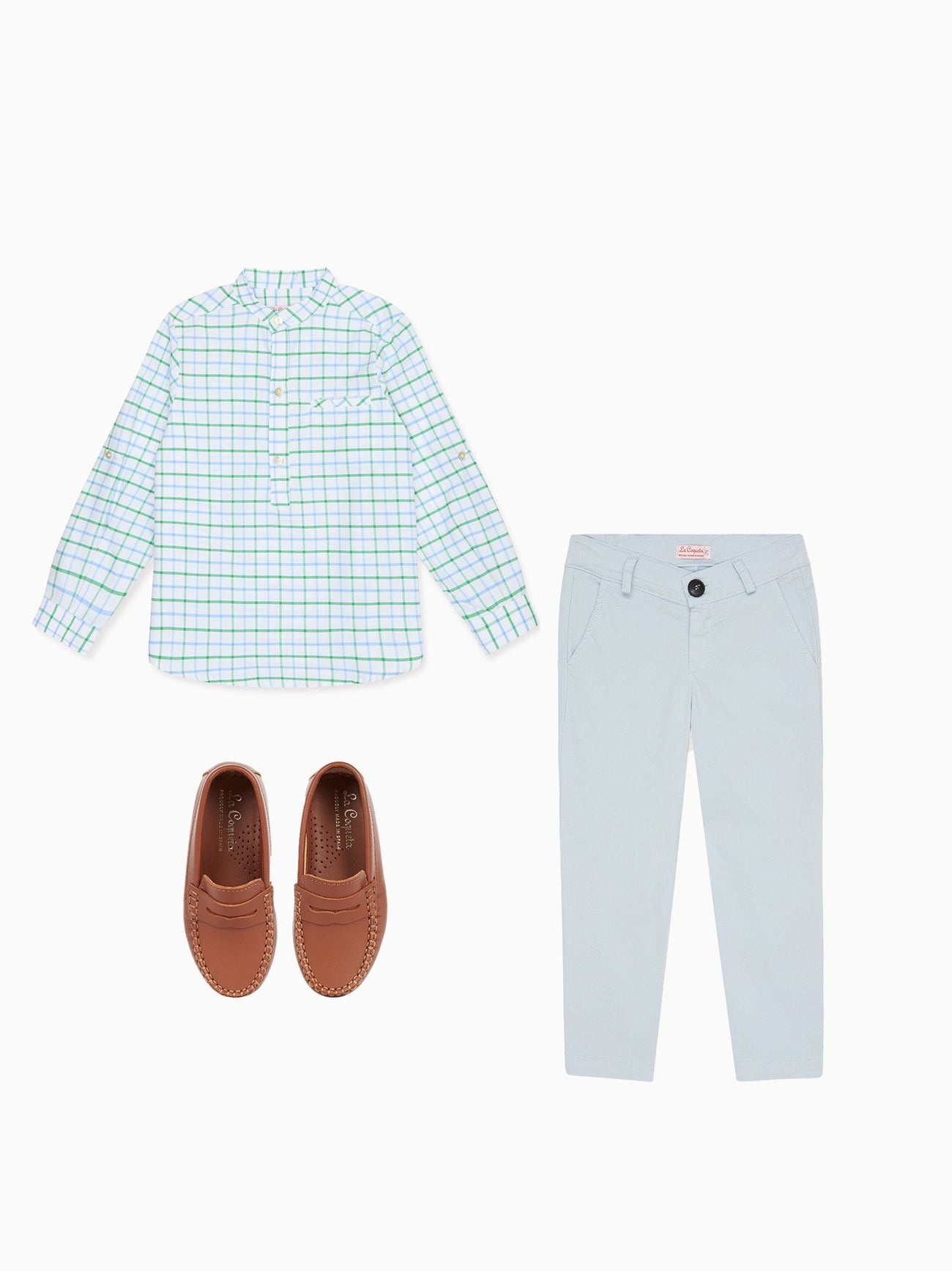 Mateo Boy Shirt, Elio Boy Chinos & Loafer Shoes Outfit Bundle