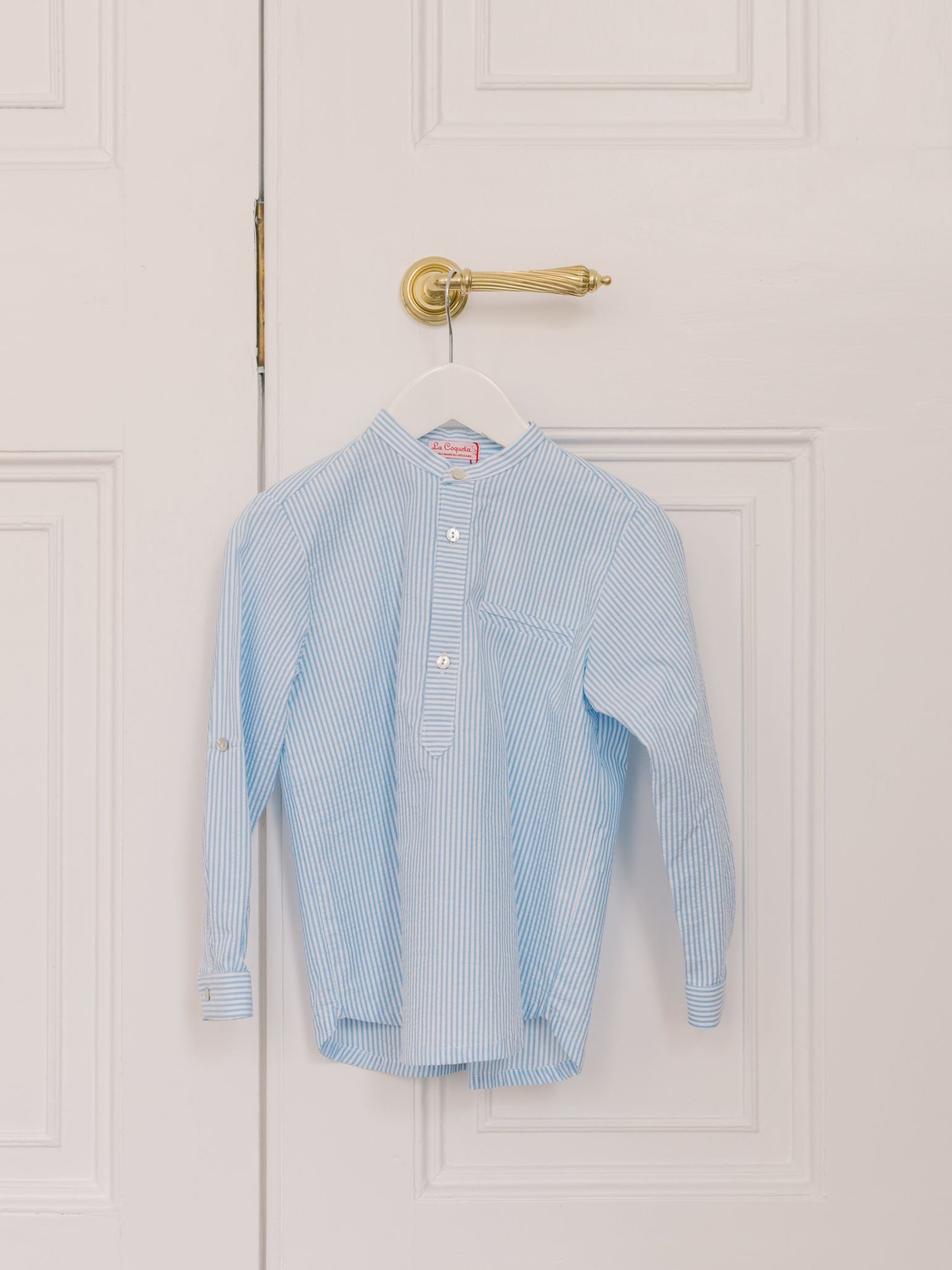 Blue Stripe Mateo Long Sleeve Boy Shirt