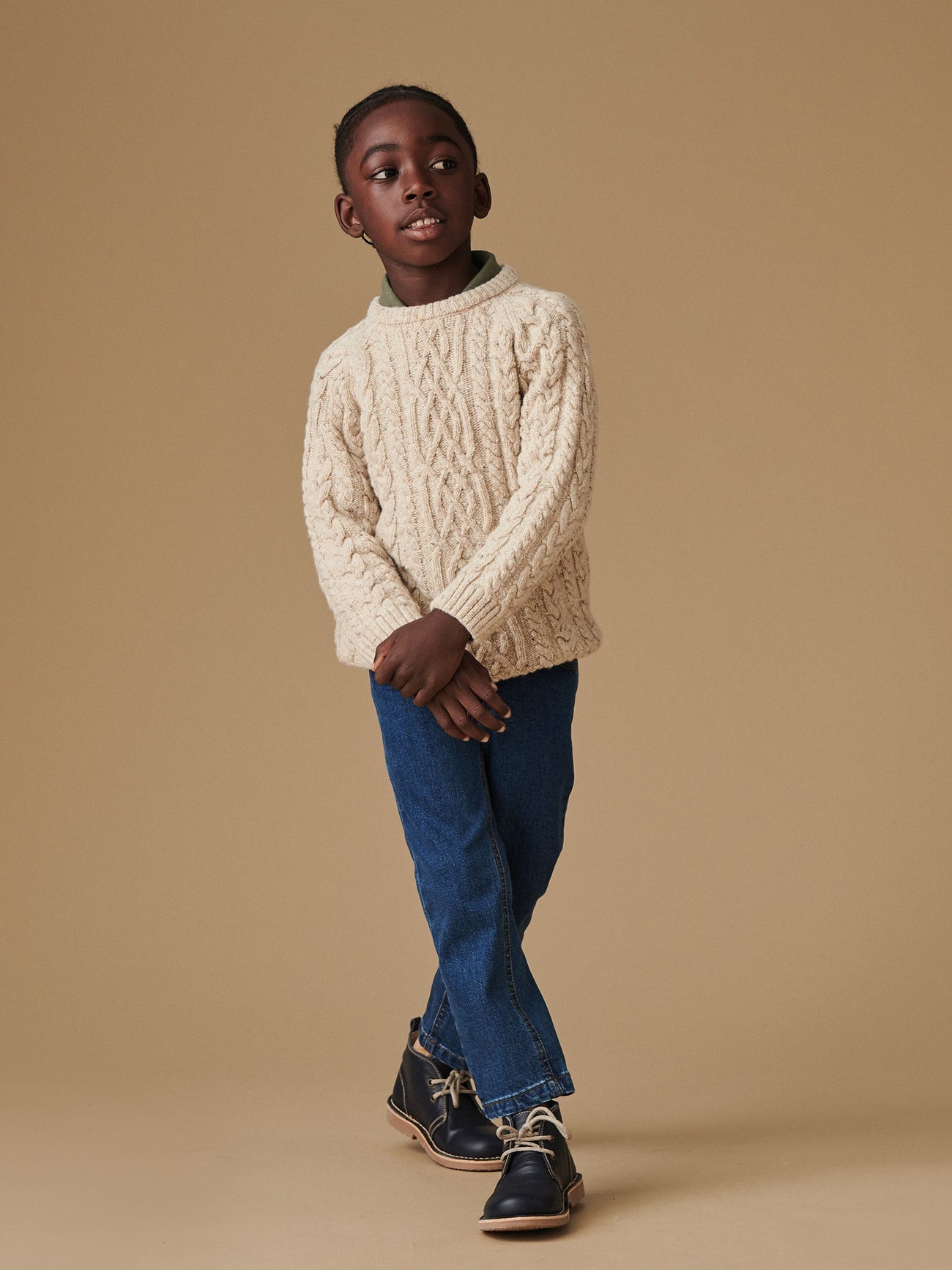 Ivory Maximo Merino Kids Jumper