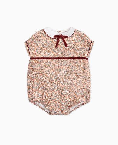 Terracotta Floral Melina Baby Girl Romper