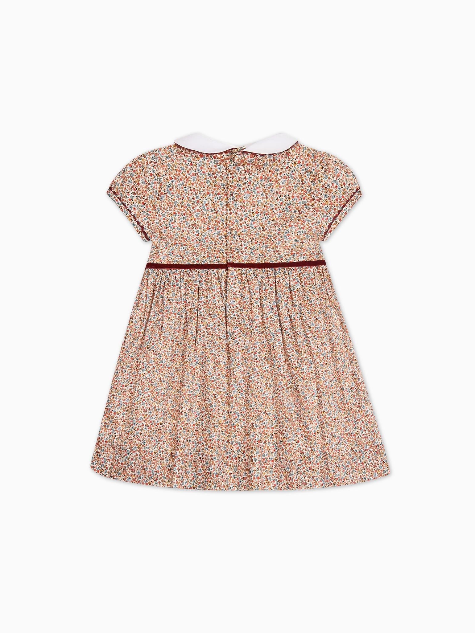 Terracotta Floral Melina Girl Dress