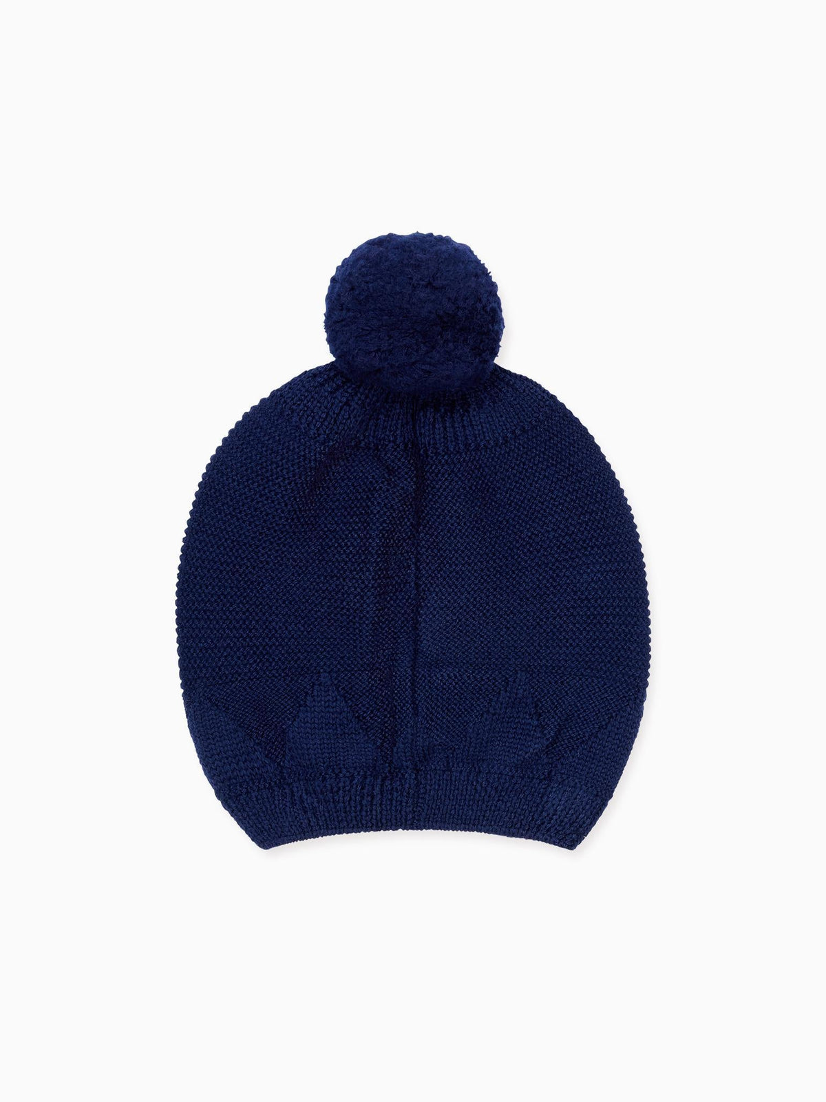 Navy Merino Kids Bobble Hat