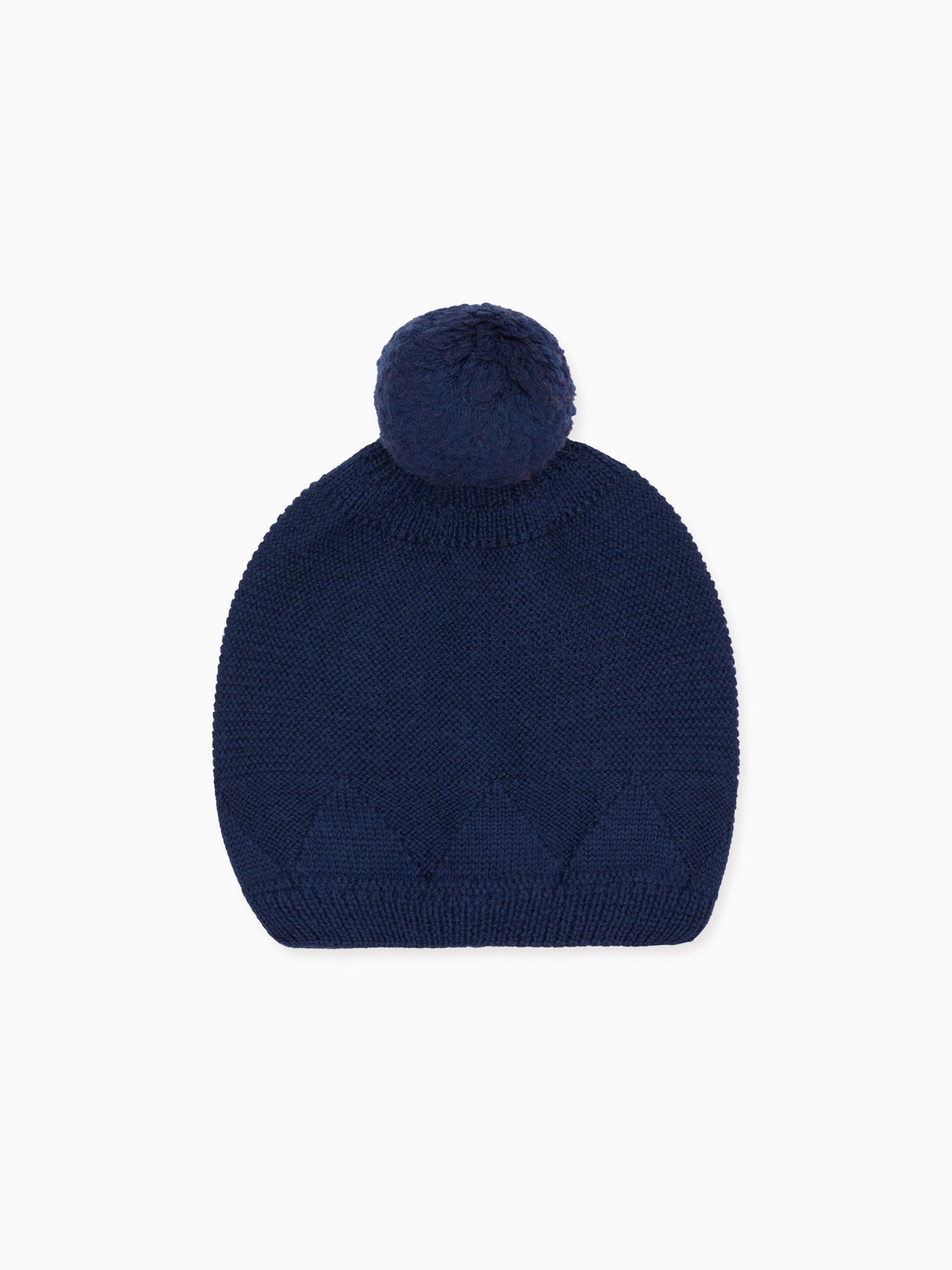 Navy Merino Bobble Hat