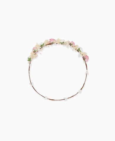 Pink Midi Floral Girl Hair Garland