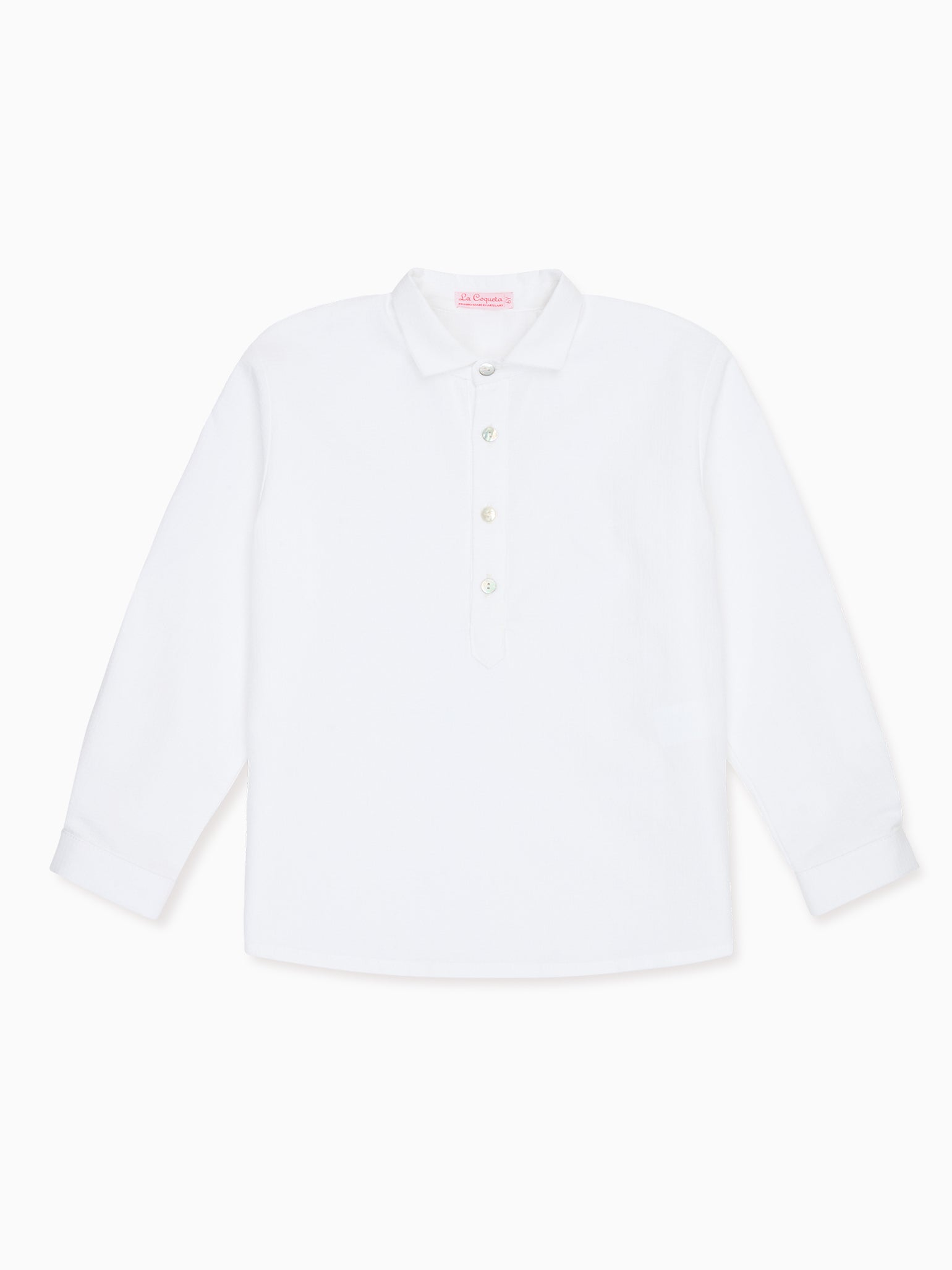 White Gingham Miguel Long Sleeve Boy Shirt