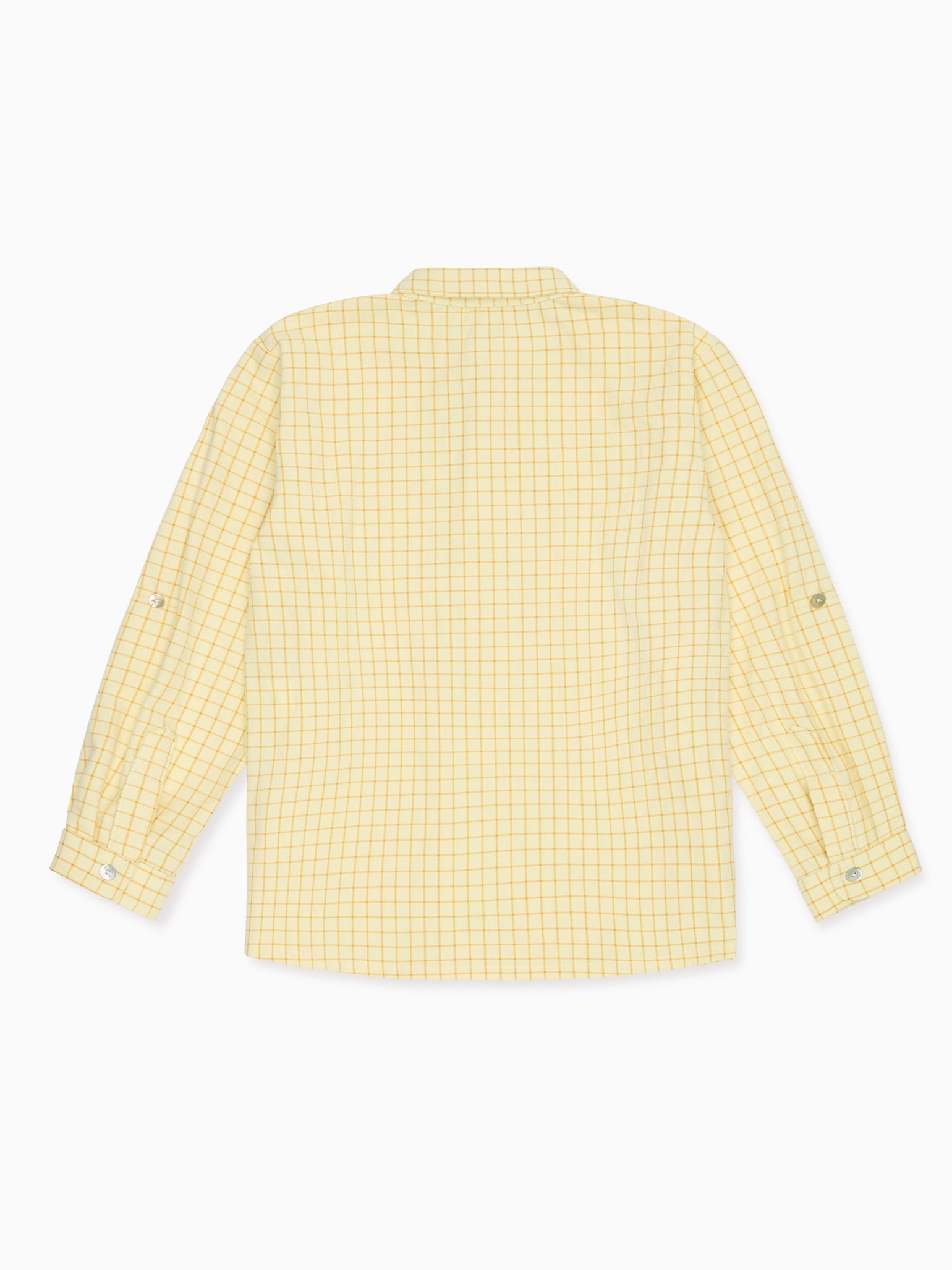 Yellow Check Miguel Long Sleeve Boy Shirt