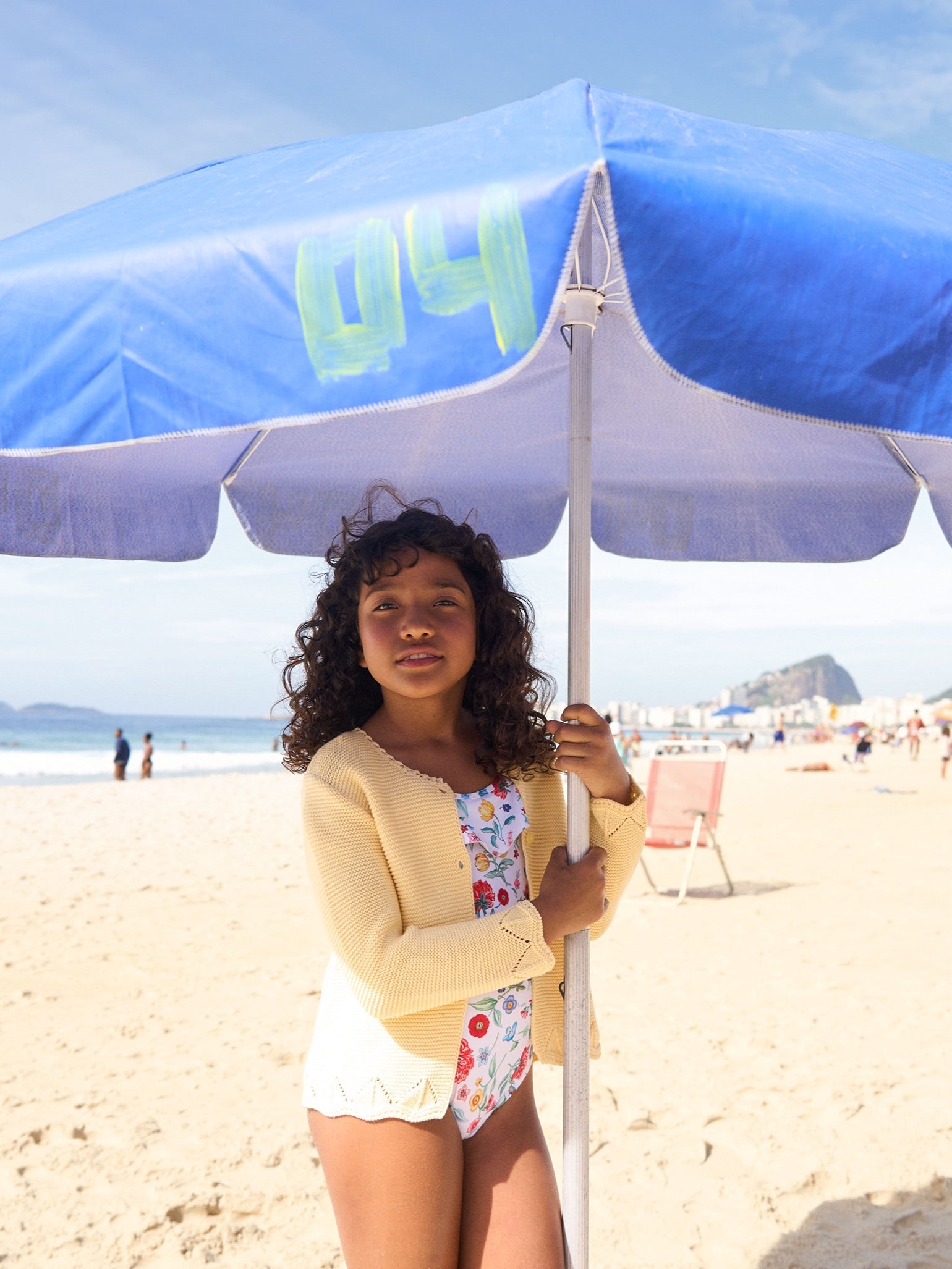 Ivory Floral Mila Girl Swimsuit