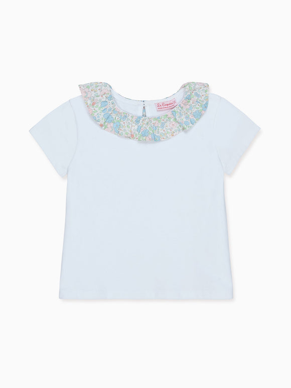 Aqua Floral Millie Baby Girl Top