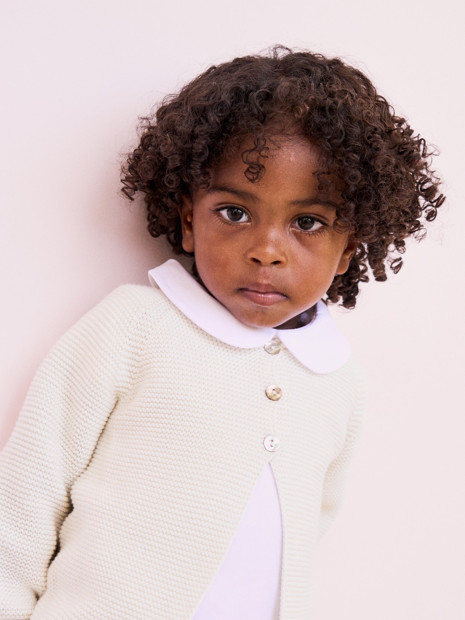 Ivory Denia Cotton Baby Cardigan