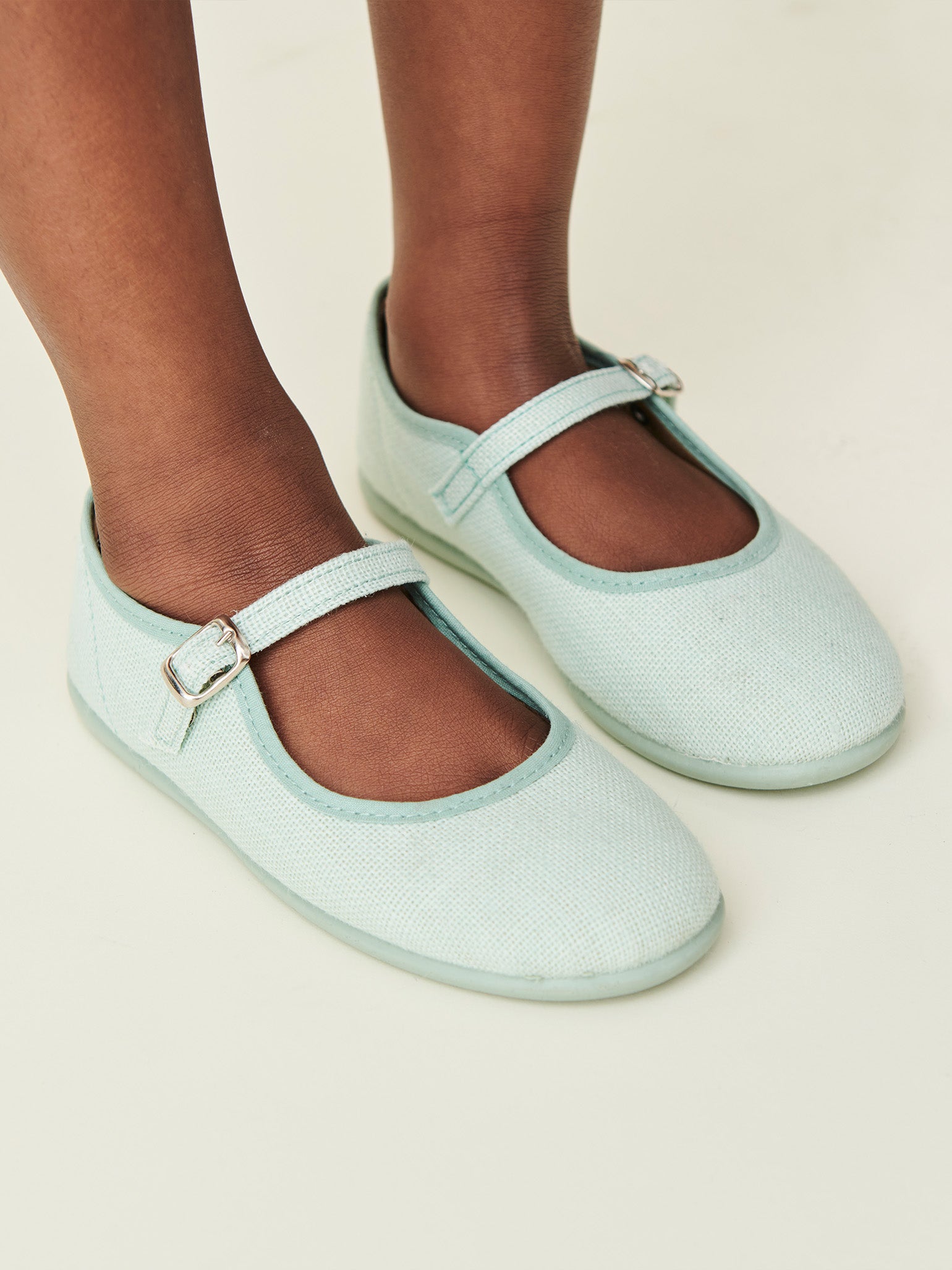 Mint Canvas Girl Mary Jane Shoes