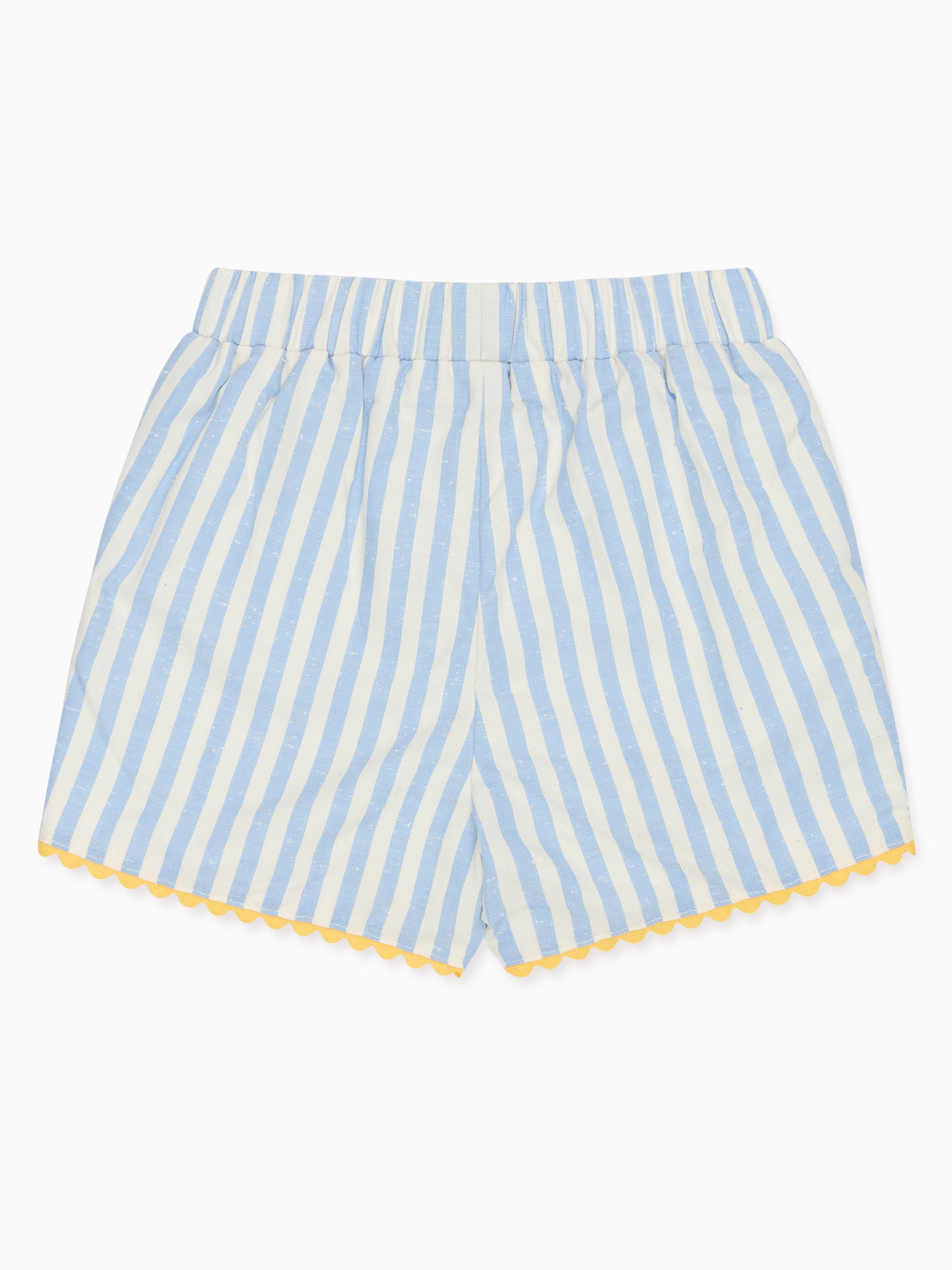 Blue Stripe Miranda Cotton Girl Shorts