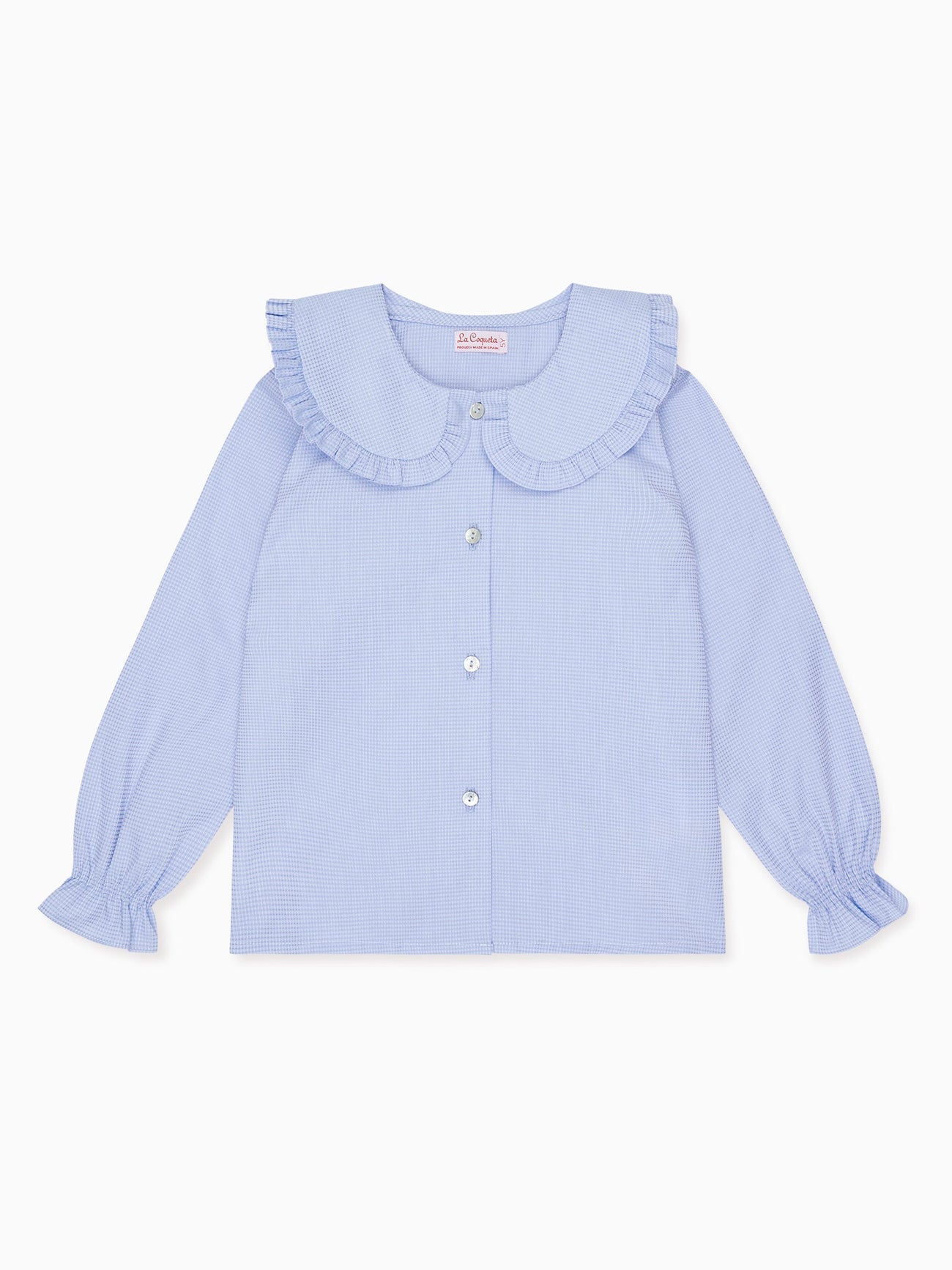 Blue Miriam Long Sleeve Girl Shirt