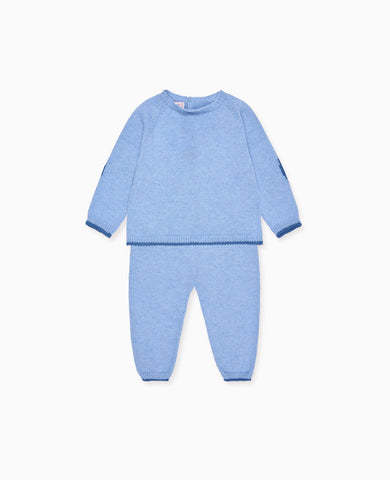 Blue Mirlo Cotton Baby Knitted Set