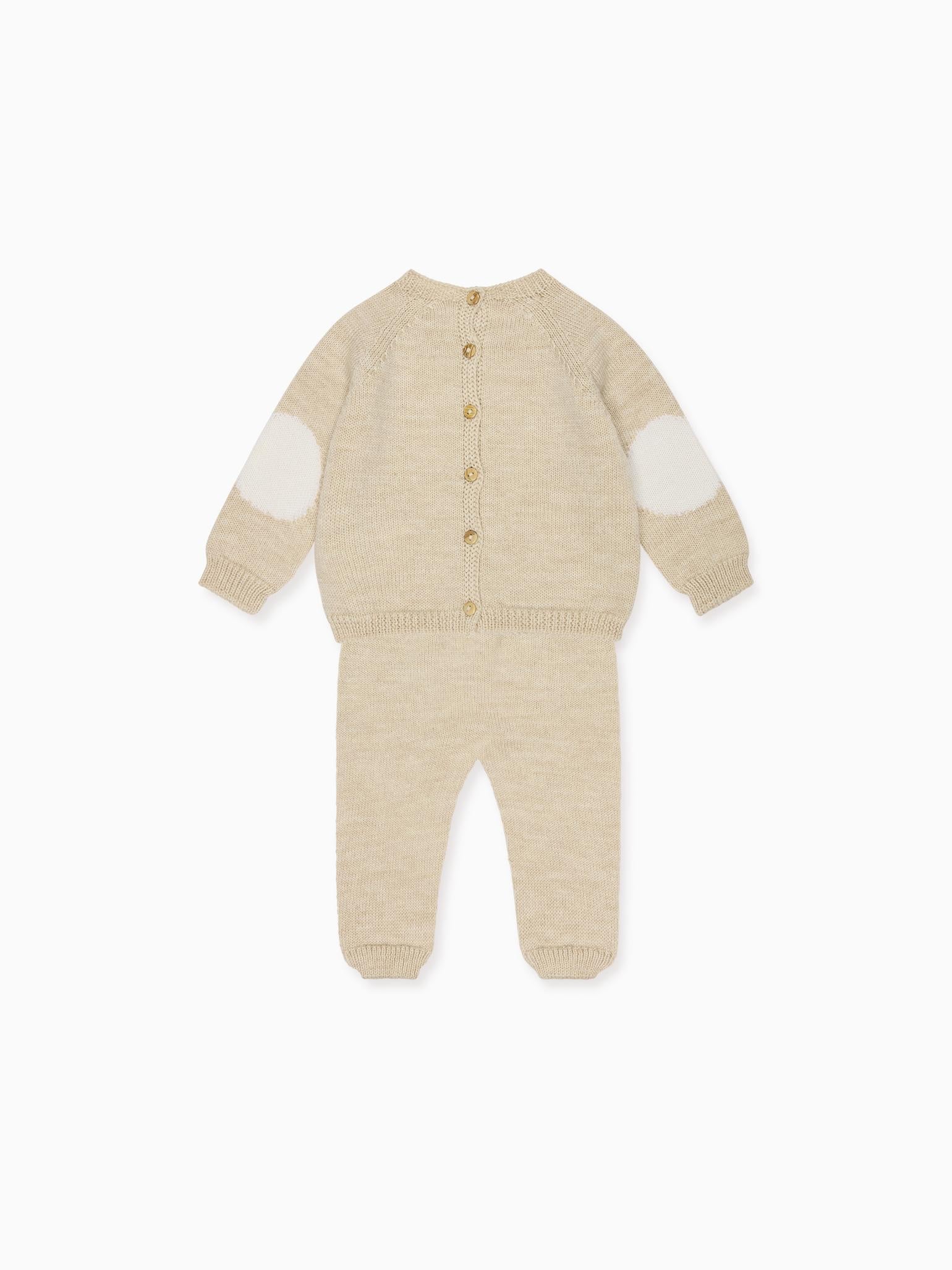 Oatmeal Mirlo Merino Baby Knitted Set