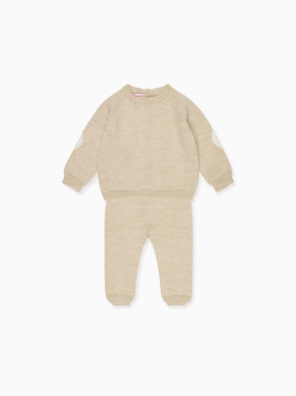 Oatmeal Mirlo Merino Baby Knitted Set
