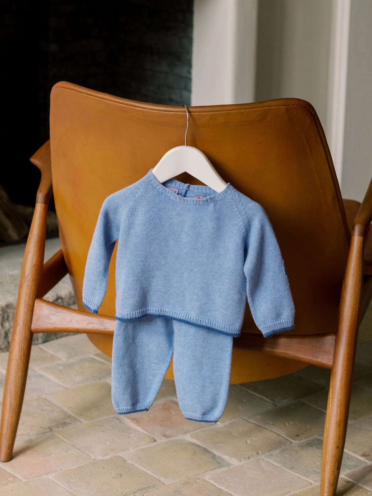 Blue Mirlo Cotton Baby Knitted Set