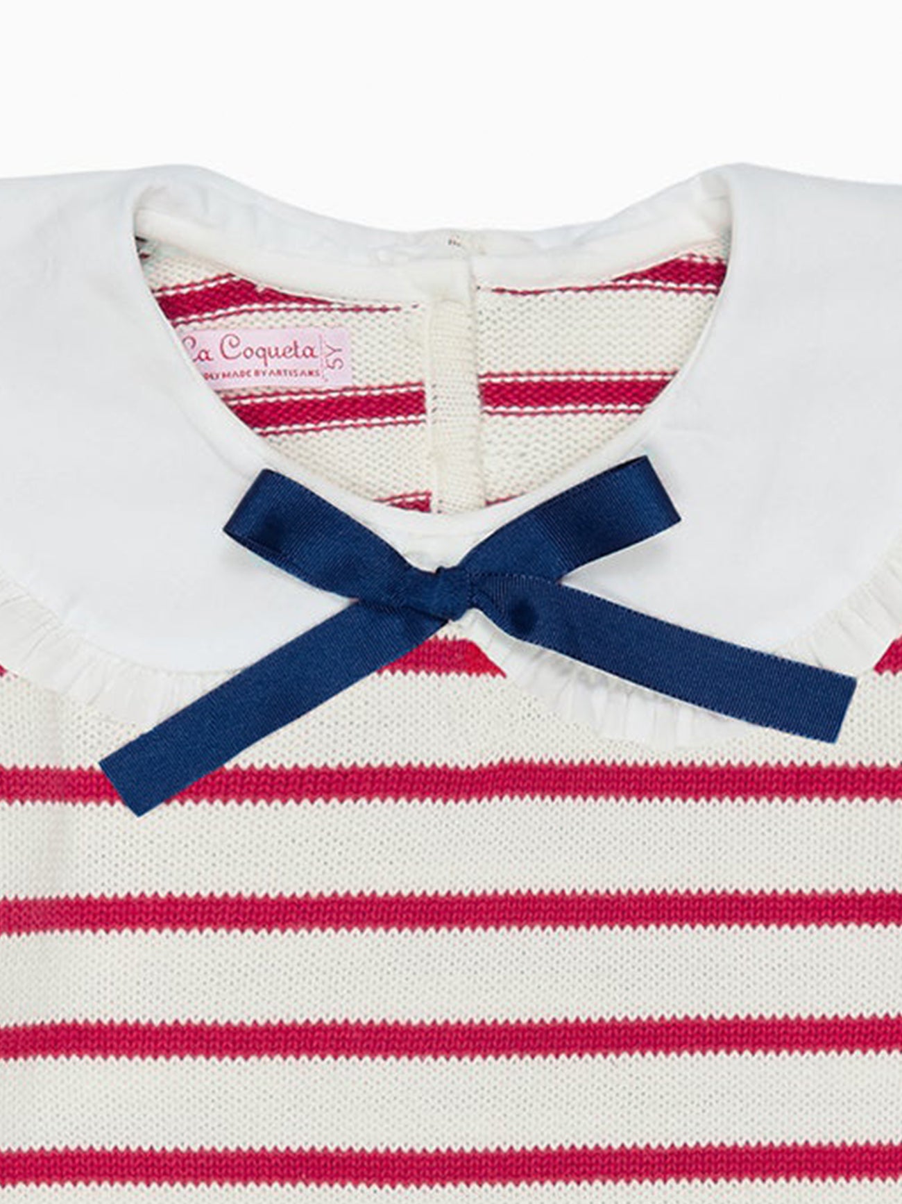 Burgundy Stripe Morissa Cotton Girl Jumper