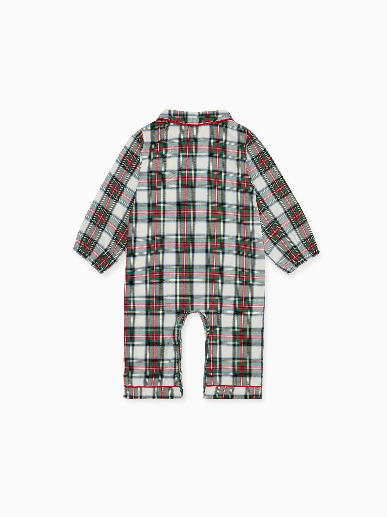 Ivory Tartan Navidad Baby Pyjamas