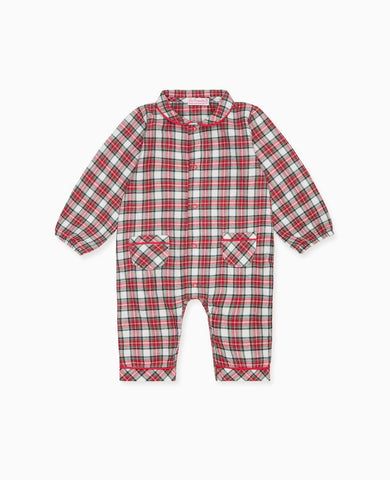 Ivory Tartan Navidad Baby Pyjamas