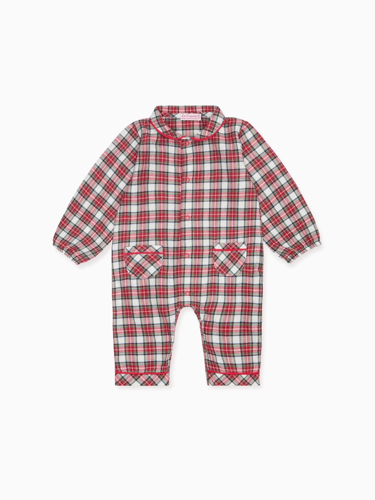 Ivory Tartan Navidad Baby Pyjamas