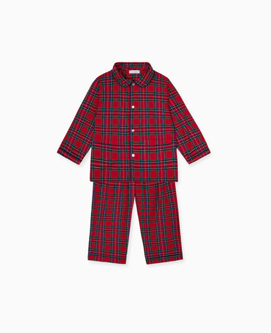 Red Tartan Navidad Kids Pyjamas