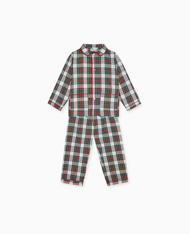 Ivory Tartan Navidad Kids Pyjamas