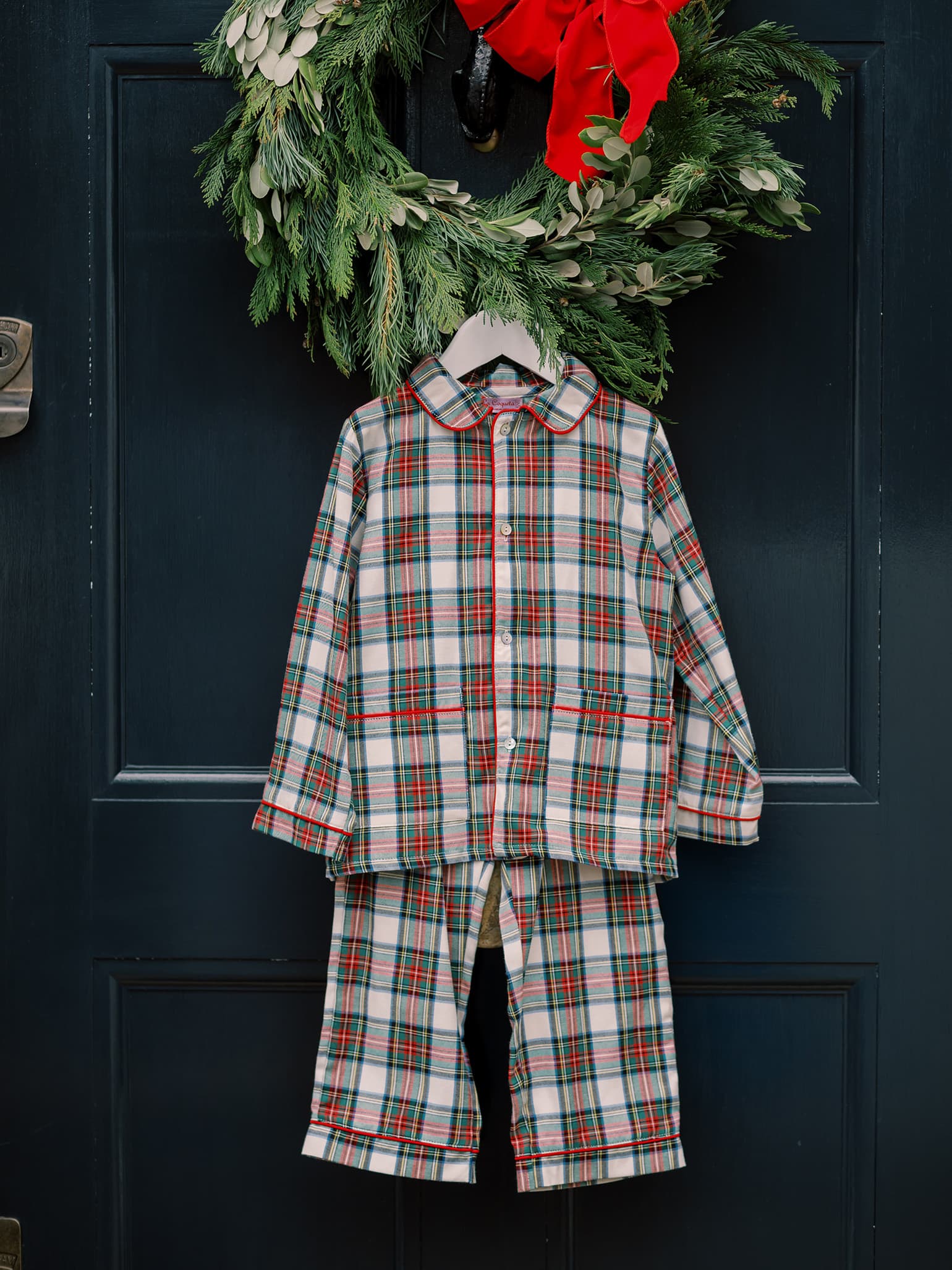 Ivory Tartan Navidad Kids Pyjamas