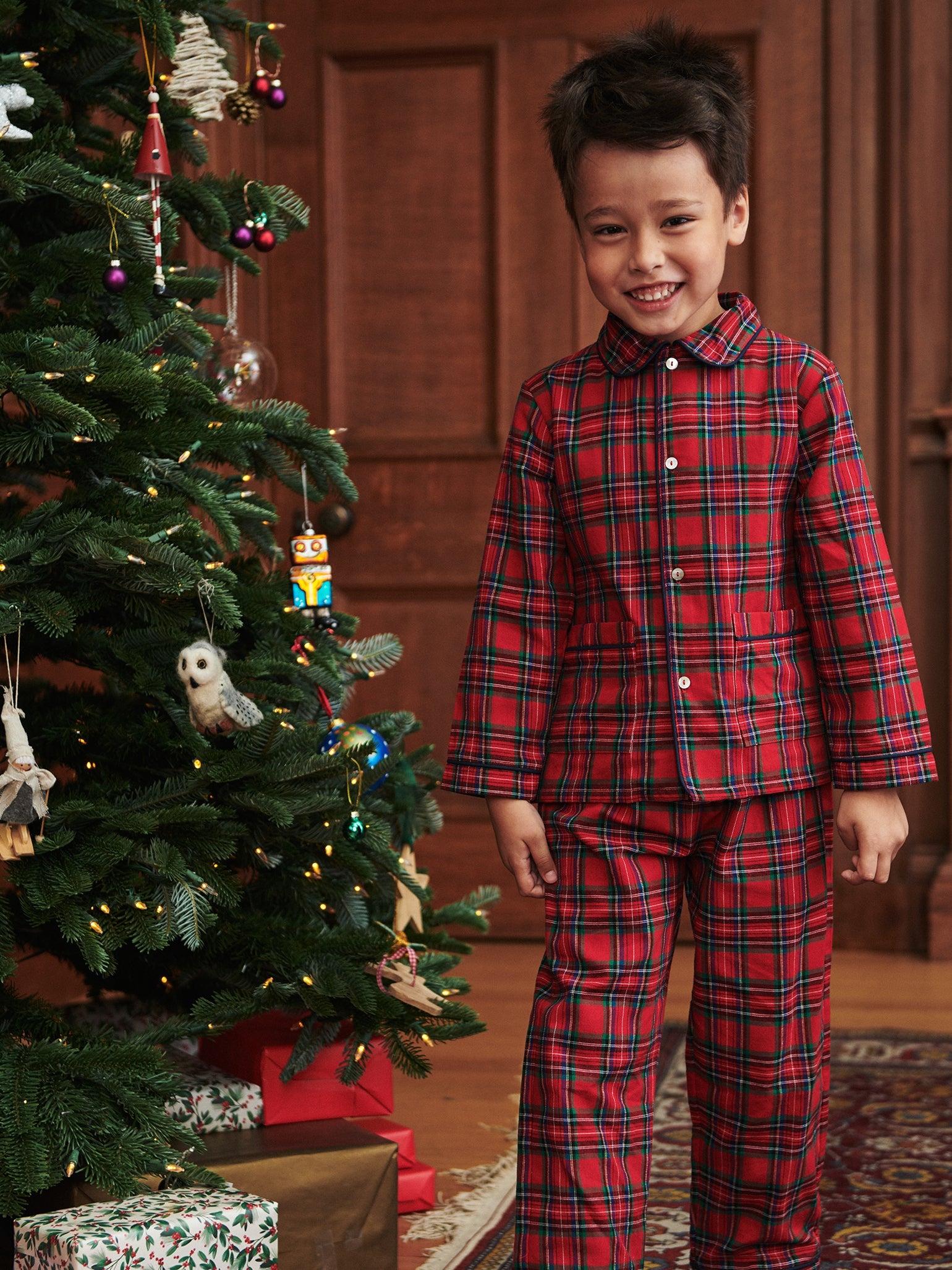 Boys tartan pjs sale