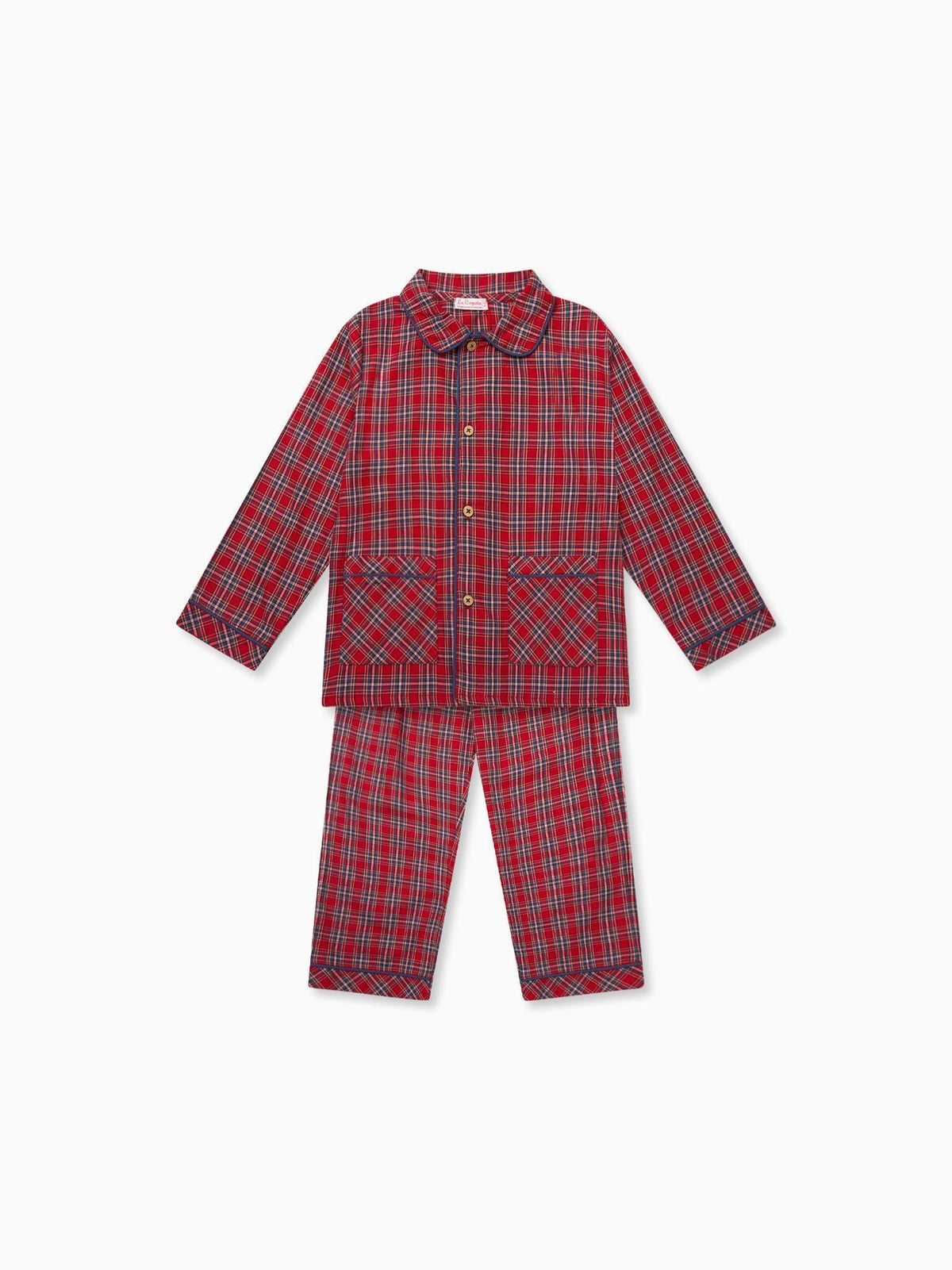Red Tartan Navidad Kids Pyjamas