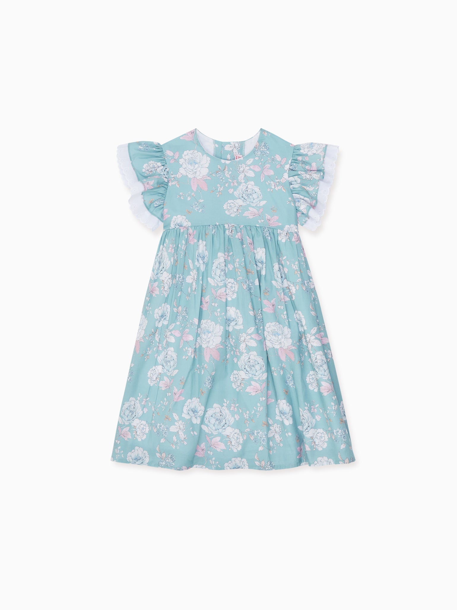 Sage Floral Neva Girl Empire Dress