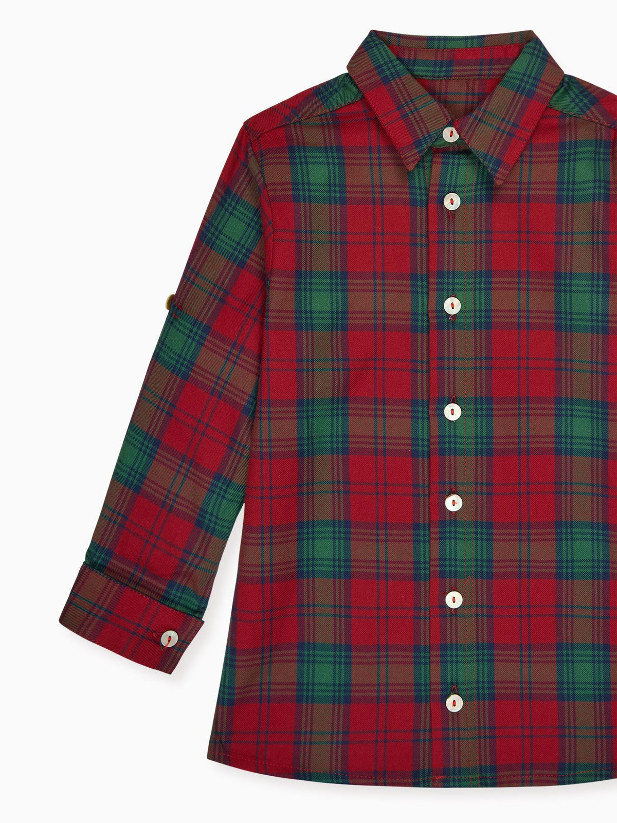 Green Tartan Nico Long Sleeve Boy Shirt