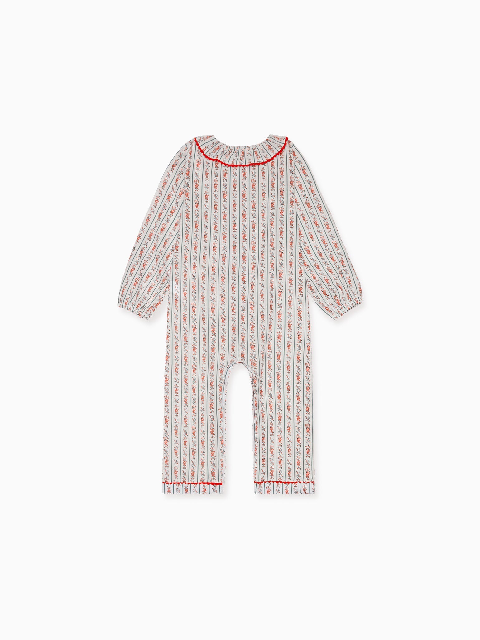 Ivory Floral Stripe Nicole Baby Girl Pyjamas