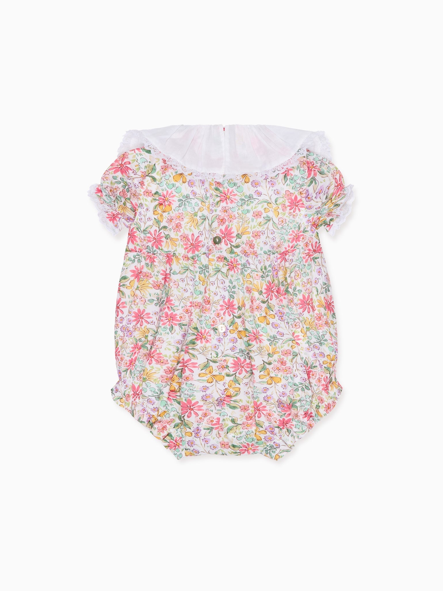 Pink Floral Nieve Baby Girl Romper