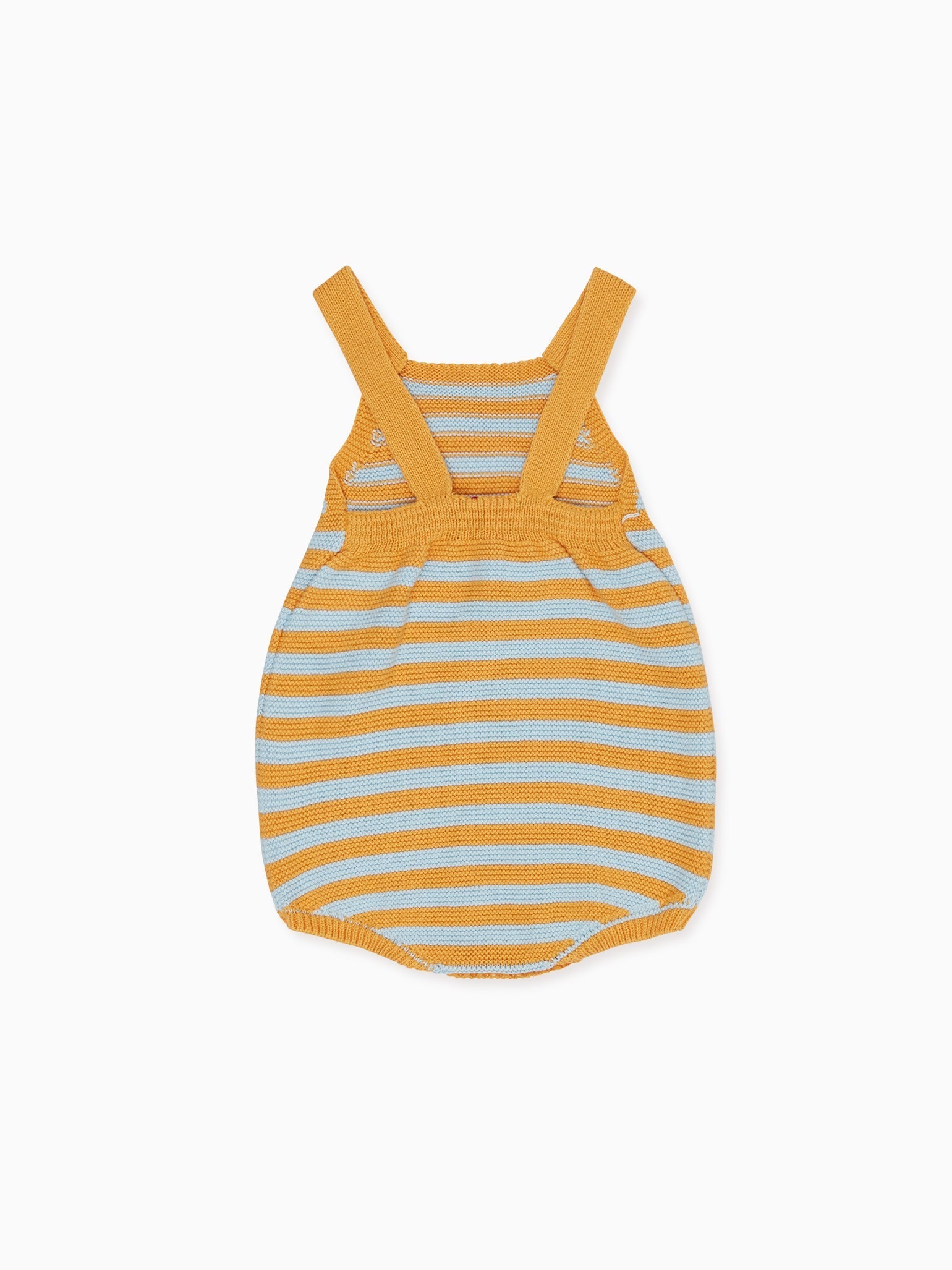 Honey Stripe Ninette Cotton Baby Knitted Dungarees