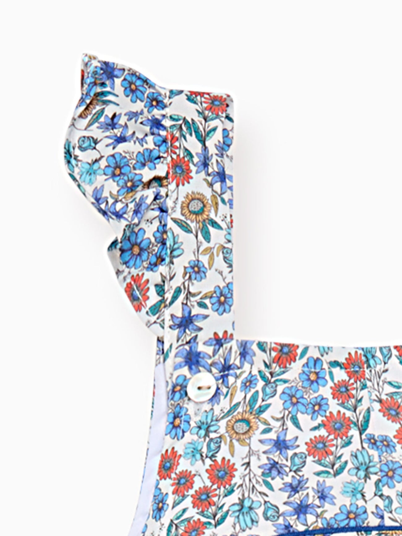 Blue Floral Nova Baby Girl Dungarees