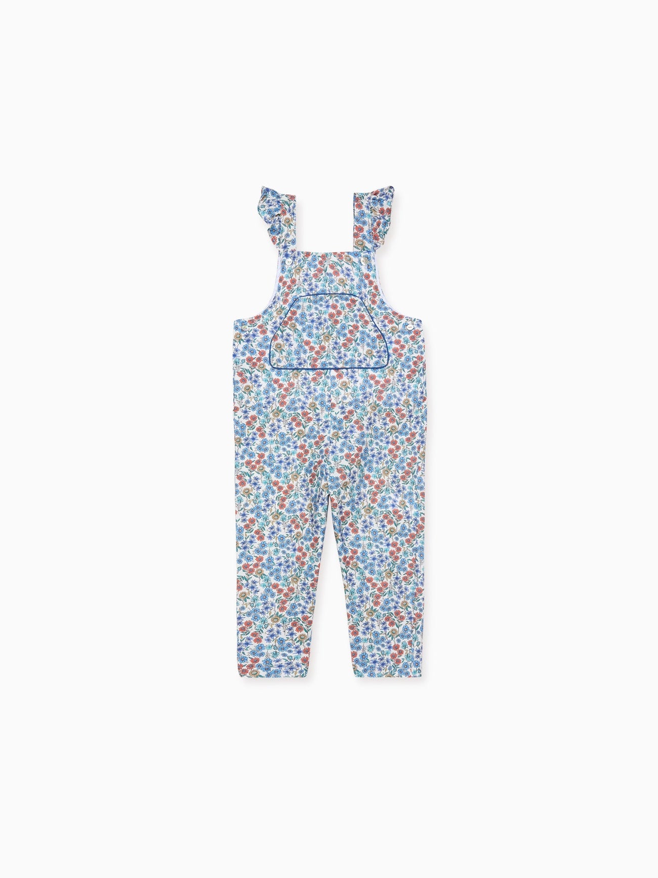 Blue Floral Nova Baby Girl Dungarees