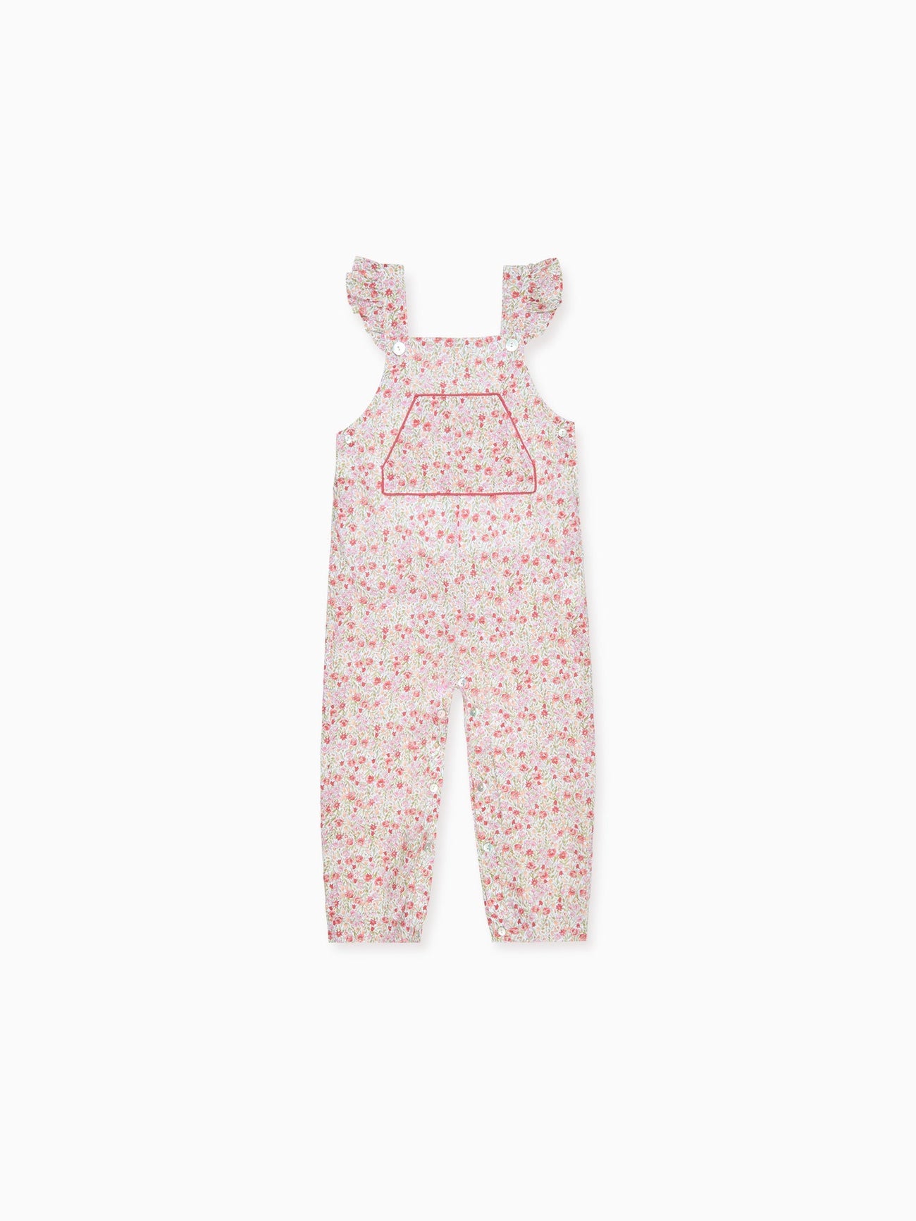 Red Floral Nova Baby Girl Dungarees