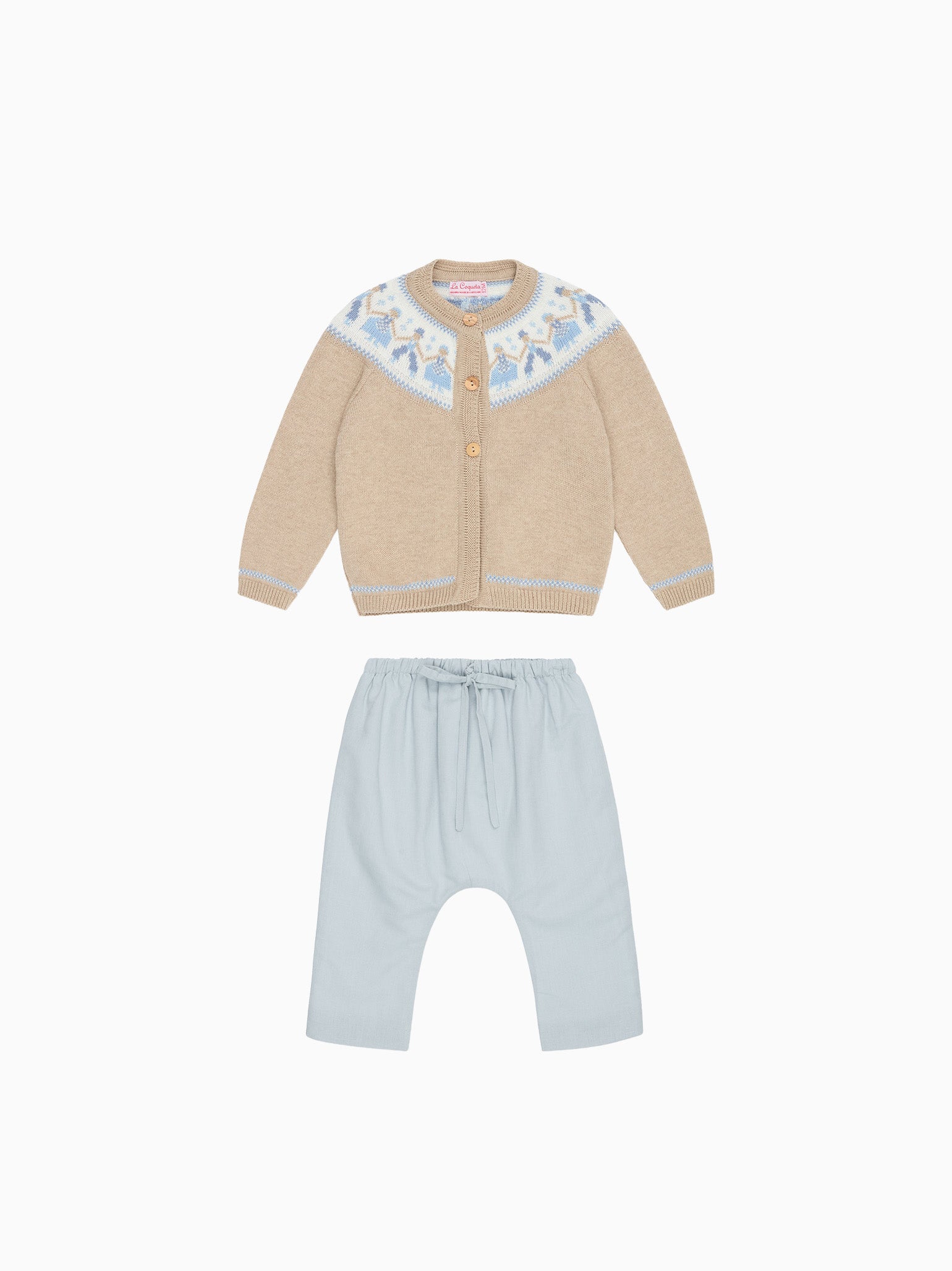 Aubrey Baby Cardigan & Alex Baby Trousers Outfit Bundle