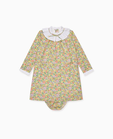 Yellow Floral Odisea Baby Girl Made With Liberty Fabric Set